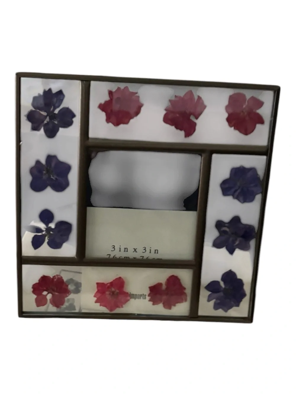 Pier 1 Pressed Flower Photo Frame in Pink & Purple